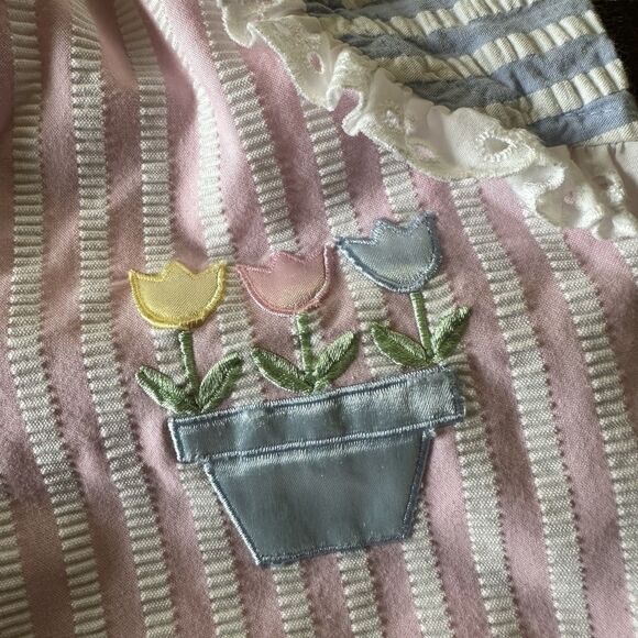Baby Togs Size 3-6 Months Pastel Color Block Pants Romper Short Sleeve Tulips - Picture 5 of 10